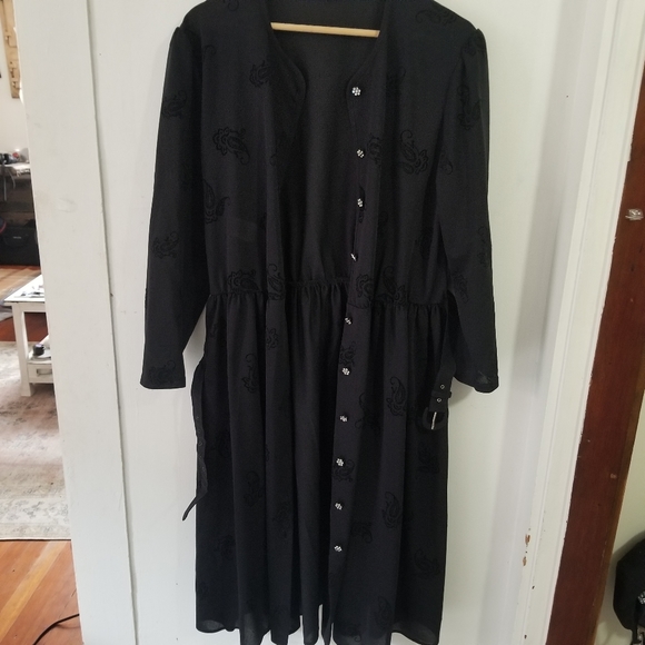 St. Michael Vintage Button Down Cinched Ornament Dress - Picture 1 of 11